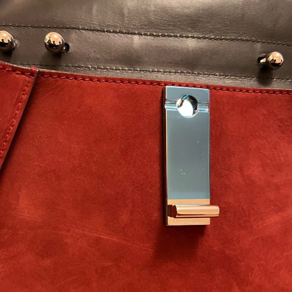 PROENZA SCHOULER Suede Nubuck Medium Hava Bag, Beautiful Burgundy - Picture 12 of 13